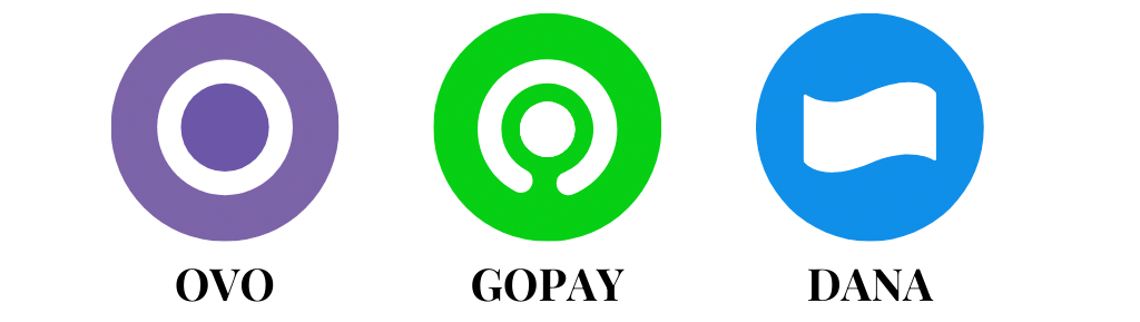 logo Ovo, Gopay, Dana